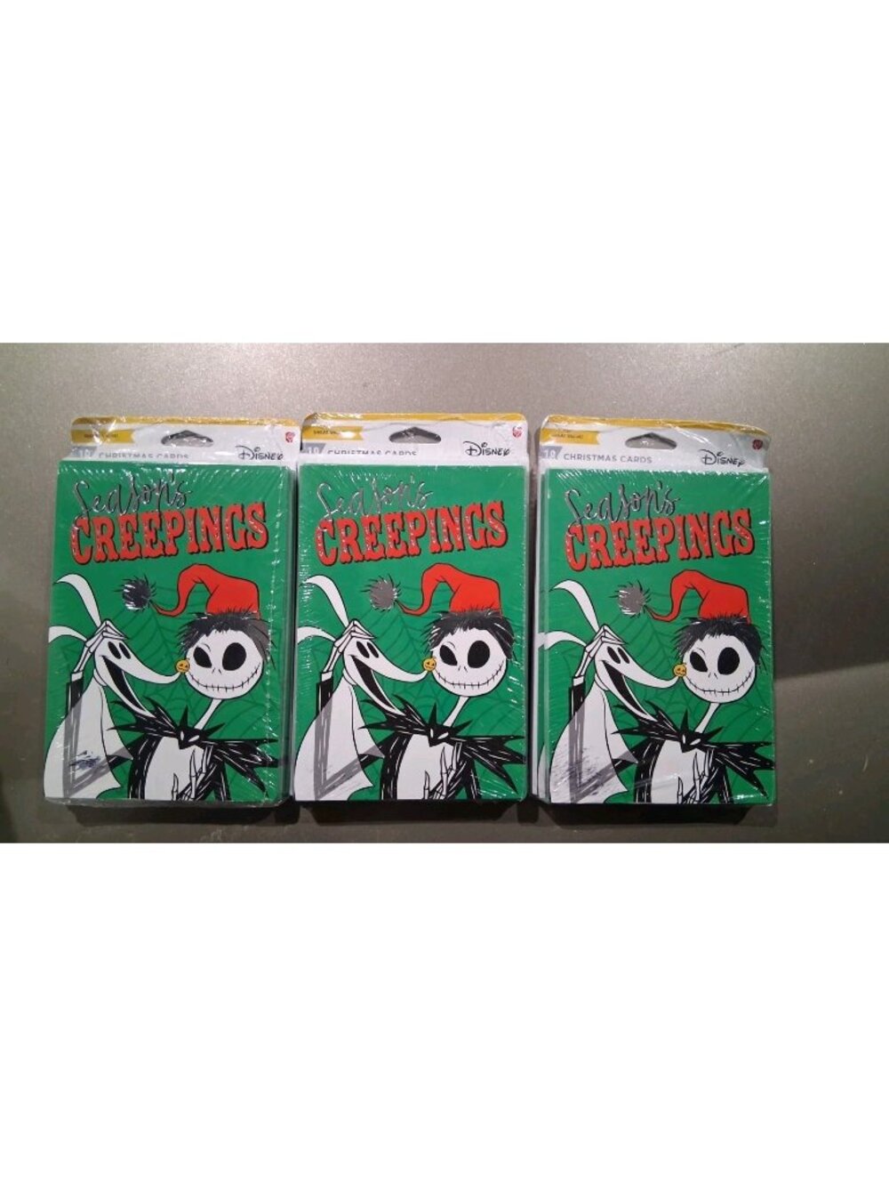 Nightmare Before Christmas Disney Holiday Greetings Cards 18 Per Pack Lot Of 3